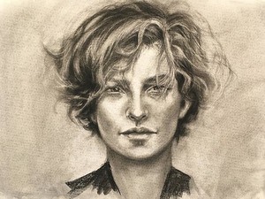 Portrait sketch charcoal 2